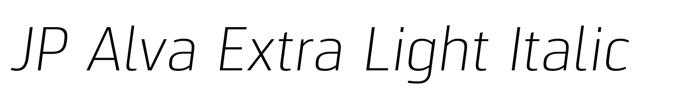 JP Alva Extra Light Italic